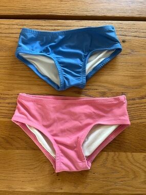 Primary Girls' Swim Briefs in Blue and Pink